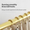 Shower Curtain Rings Hooks, 20 PCS Stainless Steel Roller Balls