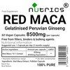 Nutrics® 8500mg (per Capsule) GELATINISED RED MACA Root Extract 60