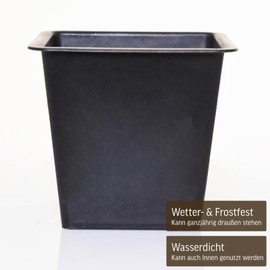 VIVANNO Premium Plastic Flower Pot Insert 19 x 21 x 21 cm, Waterproof and Weatherproof, for Indoor and Outdoor Use, Black