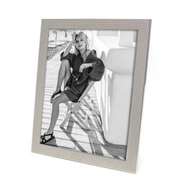 MIMOSA MOMENTS Dot Metal Photo Frame (Silver, 8x10)