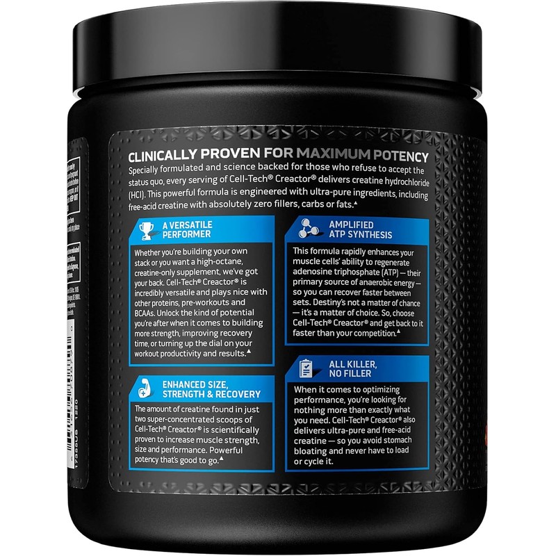 MuscleTech Cell-Tech Creactor - Creatine HCl Formula - Muscle Builder