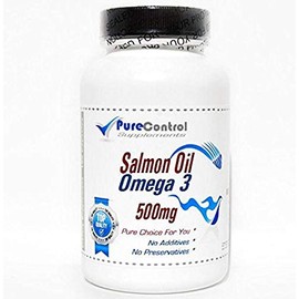 Salmon Oil Omega 3 500mg // 200 Capsules // Pure // by PureControl Supplements