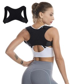 CM-TOP Corrector de Postura Ajustable, Faja Corrección de la Postura de Espalda Unitalla, Chaleco Corrector Postura Hombros, Alivio del Dolor de Hombros para Mujer, Hombre y Adolescentes, Cómodo, Transpirable y Fácil de Usar