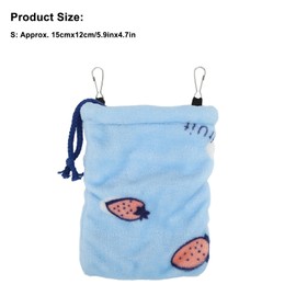 Hamster Sleeping Bag, Hamster Sleeping Pouch Bag Flannel Warm Soft Hideout Small Pet Hanging Nest Bed with Hooks for Hamster Rat Gliders Small Pets