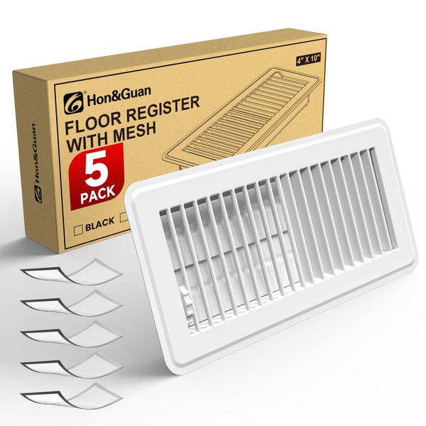 Hon&Guan Floor Register 4x10 Inch, Heavy Duty Walkable Floor Vent