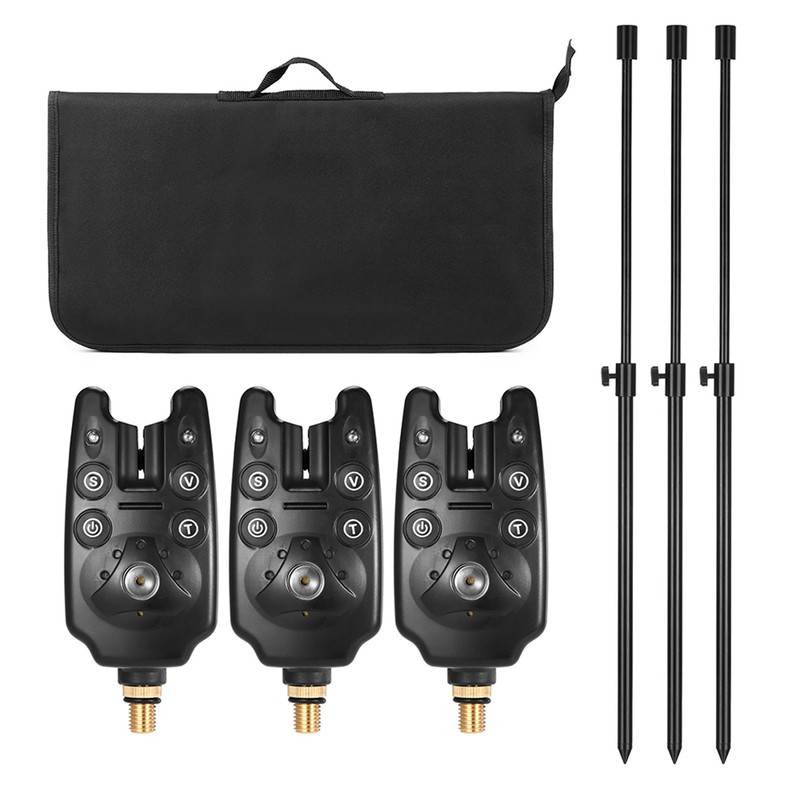 Fishing Bite Alarms Fishing Bankstick Set with Padded Fishing Tool