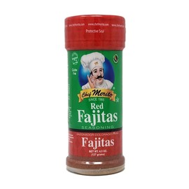 Single Shaker of Red Fajitas Seasoning 4.5oz by Chef Merito Gluten Free Sazonador Colorado Para