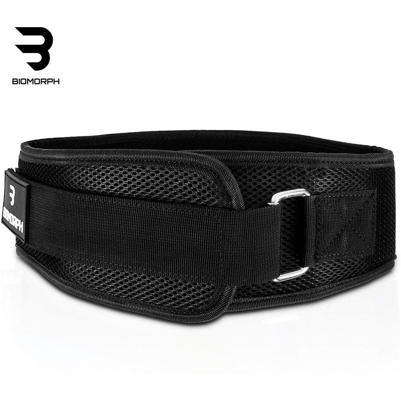 BIOMORPH Neoprene Weight Lifting Belt for Strength Training, Powerlifting, Bodybuilding,
