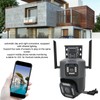 Smart Outdoor Camera 4MP Wireless Three Lens Remote Monitor Auto