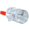 4 Inch HVAC Duct Backdraft Damper, Galvanized Iron Manual Volume