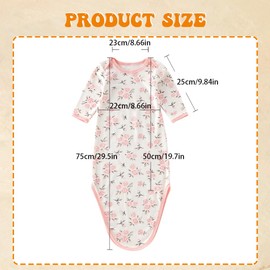 ikasus Baby Swaddle Sleep Sack with Hat Set, 3 Pack Newborn Wearable Swaddle Wrap Soft Cotton for Girls Boys 0-3 Months, Style 1