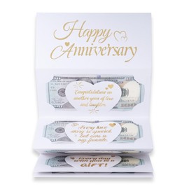 HOMANGA Anniversary Card for Him Her, Anniversary Money Card for Cash Gifts, Happy Anniversary Card for Couple, Husband, Wife, Boyfriend, Girlfriend