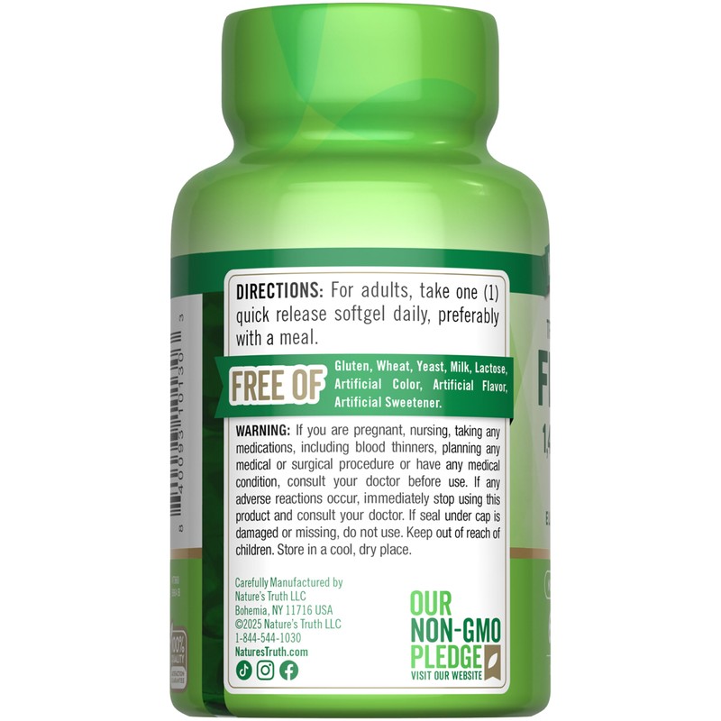 Nature's Truth Triple Strength Fish Oil Softgels | 1400 mg
