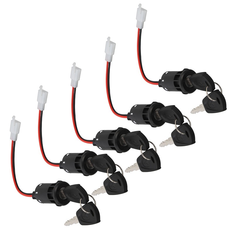 5PCS Motorcycle Ignition Switch with 10PCS Keys Short Wire Engine