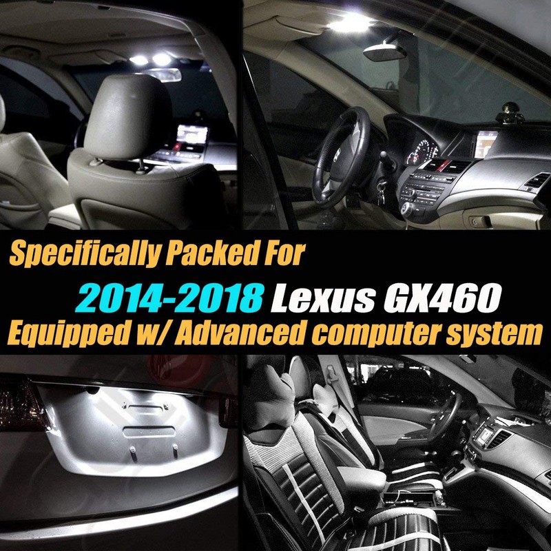 16Pc Canbus Error Free Super White 6000K Car Interior LED