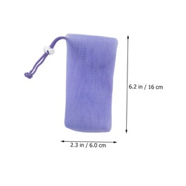 BIUDECO 4Pcs Exfoliating Mesh Soap Bags for Bar Soap Practical Soap Pouch for Bubble Creation Skin Exfoliation for Handmade Soap Facial Cleansers Wash Purple