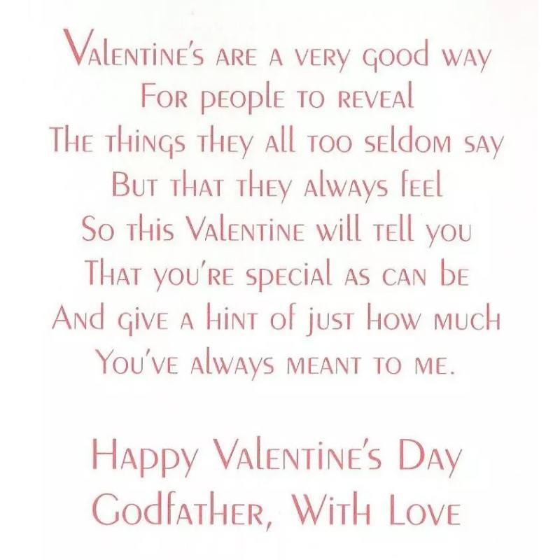 Magic Moments For You Godfather On Valentine's Day (V)