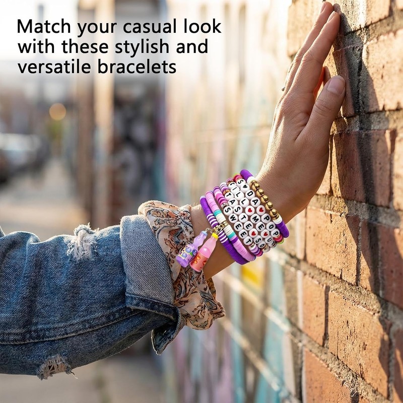 Korea-Pop Merch Pulseras apilables elásticas para mujeres pequeñas fanáticas, regalos