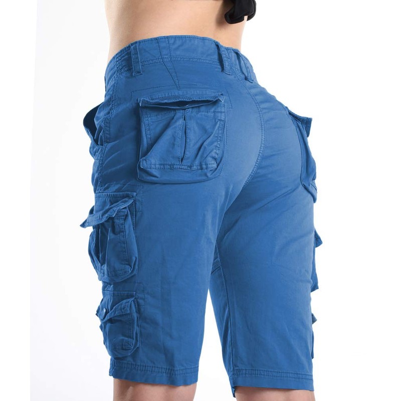 FOURSTEEDS Bermudas de sarga con cordón para mujer, de ajuste