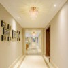 FRIXCHUR Mini Size Crystal Chandelier Modern Flush Mount Ceiling Light