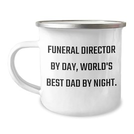 Funny Funeral Director Gifts - 'World's Best Dad By Night' Camping Mug for Mother's Day