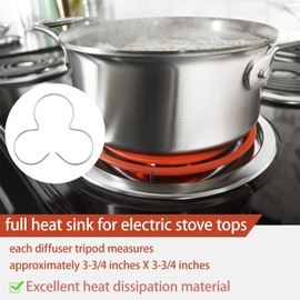 Heat Diffuser for Glass Cooktop/Heat Diffuser for Electric Stove,Full heat sink for electric stove tops,protects glass cookware,can also be used to protect hob with glass cookware,pack of 4
