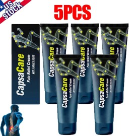 Crema de masaje neuropatía CapsaCare 5 piezas EE. UU. - Alivio calmante del dolor nervioso 100 g