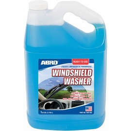 ABRO Windshield Washer Fluid Ready to Use Formula - 1 Gallon, Pre-Mixed, Streak-Free Cleanliness, 2-In-1 Removes Bugs & Tar