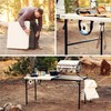 Lifetime Folding Tailgate Table with Grill Rack, Portable Outdoor Camping