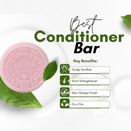 Anti-Dandruff Conditioner Bar – Neem & Tea Tree Oil for Itchy Scalp – Vegan, Sulfate-Free Solid Bar for All Hair Types – Zero Waste, Deep Moisturizing