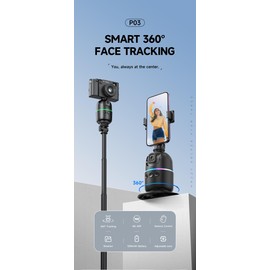 Gimbal Stabilizer for Smartphones, Object Tracking, Face Tracking, TikTok YouTube Vlogging Stabilizer with LED Light, Portable Phone Stand