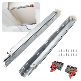 knobelite 5 Pairs 21 Inch Soft Close Undermount (Bottom Mount) Drawer Slides,Concealed Drawer Runners with Mounting Screws,Locking Device and Brackets 85 lb Load Capacity 21" 10pcs