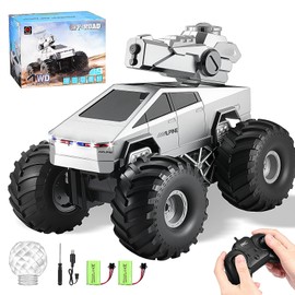 Fippy Remote Control RC Truck, 1:16 Amphibious Remote Control Car with Water Squirt, Waterproof RC Monster Truck, 4WD All-Terrain Off-Road Pickup RC Trucks Gift for Kids Boys