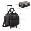 Prokva Rolling Makeup Case with 4 Removable Bags, Professional Makeup