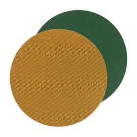 Dulton RN-0662PYLG Placemat, Round, Lively Reversible Placemat, Yellow x Dark Green, Washable, Round Colorful, Dinning Table Diameter 15.0 inches (38 cm)