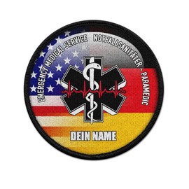 Copytec Patch Round Emergency Medical Service Emergency Paramedic USA Emergency Service #41699