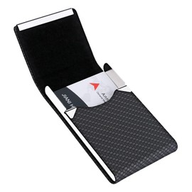DMFLY Business Card Holder, Business Card Case, Business, Cosmetic Box, Divider Card, Dedicated Cloth, Business Cards Won't Break, black -yh