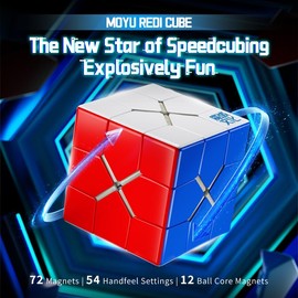 Bucubke MoYu Redi Magnetic Cube Puzzle Stickerless MoYu Oscar Redi M Genuine Color Speed Magic Cube