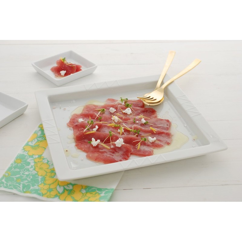 Kuriyama K-1291 Square Dish Separate, White, 9.3 x 9.8 x