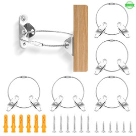 Furniture Tilt Protection Set 6 Sets Metal Tilt Protection Furniture Wall Anchor, Baby Safety Anti Tilt Furniture Straps Wall Mounting for Cupboard Shelf Chest of Drawers Load Capacity 100 kg