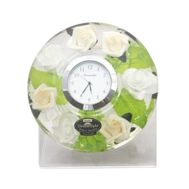 Ixu New Dream Light Flower Clock Pure Rose UFO Mini Watch Set with Stand Gift Wrapping Specifications