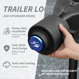 SaphRec Upgraded Trailer Lock, Fits 2-5/16 Inch Coupler Heavy Duty Anti-Theft Trailer Hitch Lock, Accessories for RV/Boat/Trailer