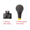 NEMA 5-15P to TT-30R 120V 15 Amp 4 FT with