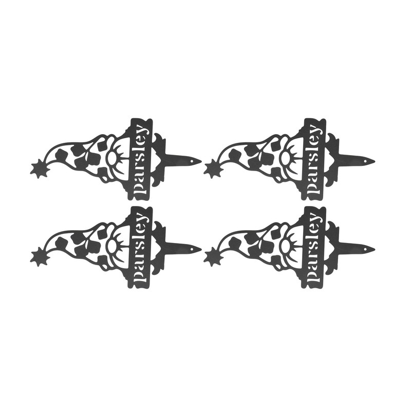 4Pcs Garden Gnome Plant Markers Durable Rustproof Decorative Metal Plant