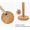 AIMALL Premium Beech Wood Roll Holder, 12.4-Inch Tall Kitchen Paper