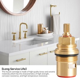 Kitchen Faucet Cartridge Replacement Compatible with Grohe 45882000 Valve Parts, Durability Brass Ceramic Cartridge, Easy Installation, Anti-Clockwise Open Design, Fits Various Faucet Models