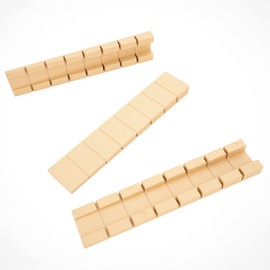 100 x Sossai® Furniture Wedges MKB-100 | Wheel Chocks / Balance Wedges Made of Plastic with Integrated Predetermined Breakage Points | Colour: Beige