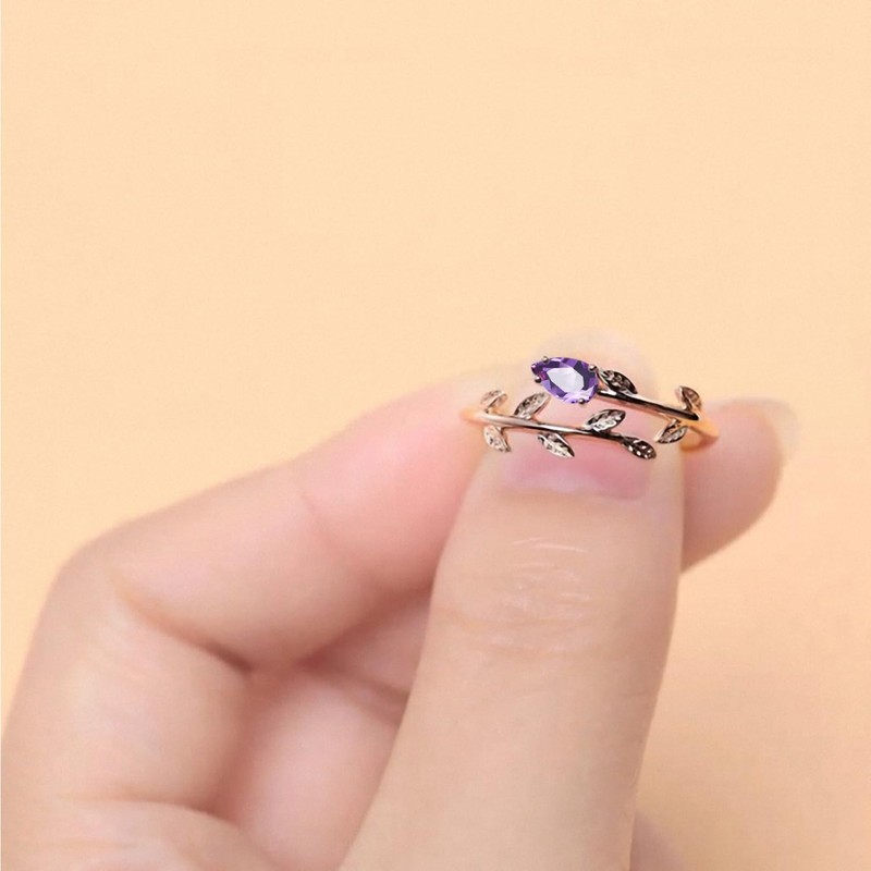 PRAYMOS June Birthstone Rings for Women 925 Sterling Silver Stackable