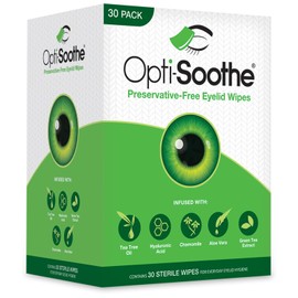 Opti-Soothe Preservative-Free Eyelid Wipes - 30 Moist Towelette For Daily Eyelid Cleaning - Preservative-free - Soothing, Moisturising, Natural Ingredients