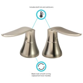Dura Faucet Elegant Style Lever Handles (Brushed Satin Nickel)